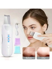 Haut-schaber Gesichts-spatel, Ultraschall-haut-scrubber Gesichtsreinigungs-import & Export-spatelgerät, Gesicht-spatel Haut-spatel Poren-reiniger Mitesser-entfernerwerkzeuge, Für Gesichtstiefenreinigung