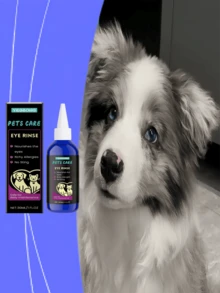 YEGBONG قطرات عين للحيوانات الأليفة 30 مل - توفر الإصلاح والحماية لعيون الحيوانات الأليفة، تزيل بقع العين والإفرازات والبلغم، مناسبة لجميع الحيوانات الأليفة، القطط والكلاب، لا تسبب حساسية، مناسبة للحيوانات الأليفة الحساسة. منتجات العناية بالحيوانات الأليفة