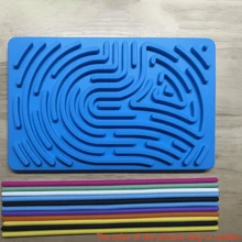 Sensory Activity Board: Adult Double-Sided Silicone Fidget Toy | Quiet, Tidy, Relieves Anxiety, ADHD, And | Portable Travel Bag And 10 Ropes | Suitable For Young People Over 14 Years Old, Silicone Breathable Toy, Creative Toy, Stress Relief, Christmas Preferred Gift (Color Random),Sensory Toys,Sensory,Fidget Toys