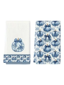 2pcs/4pcs/12pcs Pumpkin Kitchen Towels, Thanksgiving Dish Cloths, Thanksgiving Home Decor, Thanksgiving Kitchen Decor, Modern Style, Absorbent & Quick Dry, Microfiber Material, Rectangular 40*60CM, Digital Printing Pattern, Suitable For Autumn Kitchen Decor, Outdoor Party Decoration, Thanksgiving Holiday Gifts, Birthday Gifts