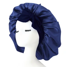 Luxurious Pink Satin Bonnet With Adjustable Tie Band & Bow Accent - Soft Hair Protection For Women & Men, Comfortable Ruffled Design For A Snug Fit, Hair Protection | Satin Cap | Smooth Satin Finish