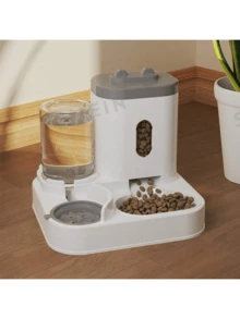 1件装新款多功能宠物狗猫自动喂水器喂食饮水一体式狗碗猫碗宠物碗宠物用品自动喂食器适合外出10天左右不缺粮不缺水 - 彩色 - 查看 12