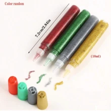 1/3/5pcs Glitter Gel Pens, Colored Glitter Pens, 7-Color Gel Pens In Gold And Silver, Suitable For DIY Crafting And Painting