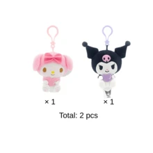 Sanrio 卡通人物钥匙扣，正品凯蒂猫、美乐蒂、酷洛米、布丁狗、宝可梦可爱动漫毛绒挂件，复活节、母亲节及其他节日礼物，生日礼物派对小礼品，女士包包背包汽车钥匙扣（多件装优惠） - 彩色 - 查看 19