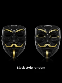 1pc Premium Electroplated Gold/Silver Mask, Movie Theme Mask For Halloween Party Costume Prop - Multicolor - View 8