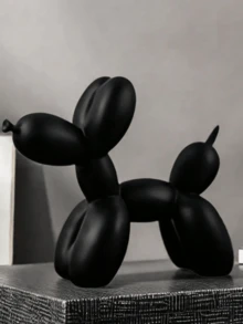 1 Black And White Balloon Dog Ornament, Modern Decorative Home Ornament, Can Be Placed In The Living Room, Bedroom, Bookshelf, Desk, Simple Animal Art Decoration Statue, The Best Gift For Birthdays, The Best Gift For Mothers On Mother's Day