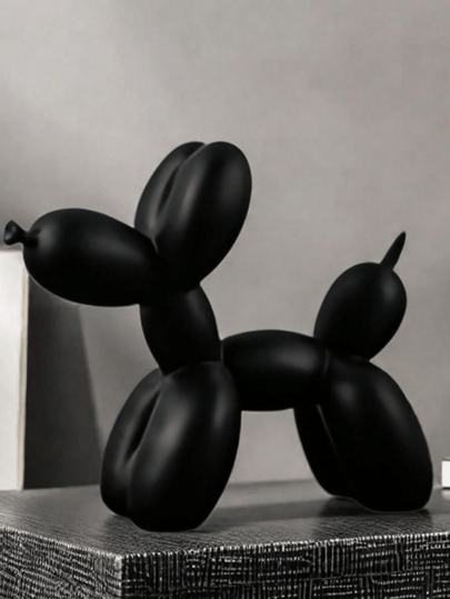 1pc Black & White Balloon Dog Figurine, Modern Decorative Home Decor Collectible For Living Room, Bedroom, Shelf, Desk, Minimalist Animal Art Decoration Statue Best Gifts Birthday The Best Gift For Mothers On Mother's Day