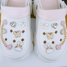 Clips decorativos de zapatos con diamantes de imitación desmontables, accesorios de zapatos de alta gama