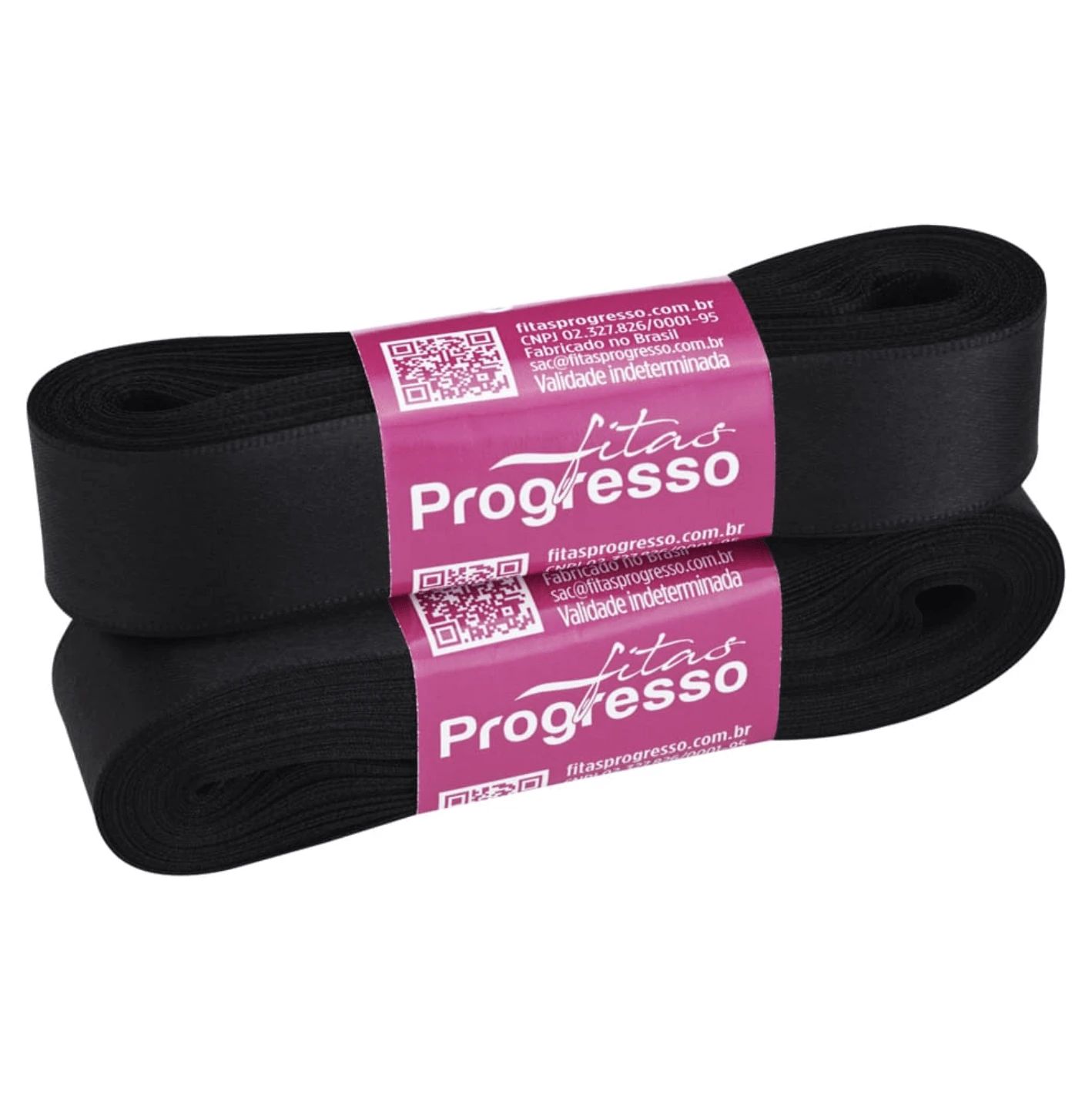 Fita de cetim com 22mm de largura em pecas de 10m. - PRETO(COR 219) - Visão 1