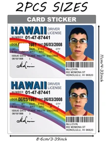 1 个有趣的迷你卡贴纸，采用 PVC 材料制成，保护隐私且防刮，适用于装饰信用卡、银行卡、交通卡、学生证等。 - 彩色 - 查看 7