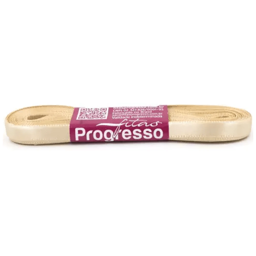 50m Thin Satin Ribbon 7mm Choose Color - 淺褐色的 - 查看 1