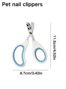 1个不锈钢双孔猫指甲钳，橙色不锈钢材质，美容工具，精准修剪不伤宠物指甲，设计简洁，握感舒适，两种孔径大小适合大猫和小猫，优质材料，易于使用，深度清洁，减少猫咪掉毛。