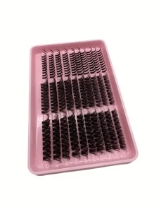 Novo conjunto de extensão de cílios 290 em cluster, curvatura D, cílios macios com espinhos + 80D-100D fios de 0,07mm, cílios individuais nas cores laranja, azul e roxo com comprimentos mistos de 9mm/11mm/13mm/15mm/17mm, leque pré-montado de volume russo 3D. Cílios postiços volumosos, naturais, macios e grossos, segmentados, para maquiagem diária, festa, palco e viagem, essencial para a maquiagem dos olhos no Dia de Ação de Graças e Halloween, ótimo presente e fácil para iniciantes.