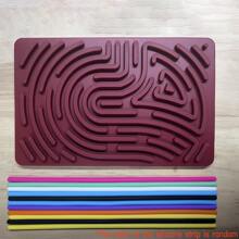 Sensory Activity Board: Adult Double-Sided Silicone Fidget Toy | Quiet, Tidy, Relieves Anxiety, ADHD, And | Portable Travel Bag And 10 Ropes | Suitable For Young People Over 14 Years Old, Silicone Breathable Toy, Creative Toy, Stress Relief, Christmas Preferred Gift (Color Random),Sensory Toys,Sensory,Fidget Toys