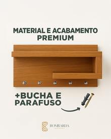 Decorative Key Holder - Louro Freijó - 鏽棕色 - 查看 2