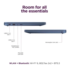 Lenovo IdeaPad Slim 3 Chromebook Laptop, 14'' Full HD Display, 8-Core MediaTek Kompanio 520, 4GB RAM, Wi-Fi 6,  OS, Abyss Blue - 深淵藍 - 查看 3