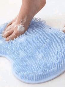 Silicone Foot Wash Massage Pad, For Shower, Exfoliating, Cleaning Feet, Scrubbing And Back Washing Multi-Functional Slouchy Back Rubbing Massage Bath Brush Non-Slip Mat Suction Cup Foot Rubbing Mat Bathroom Foot Washing And Rubbing Mat The Material Tends To Be On The Harder Side. - Multicolor - View 3