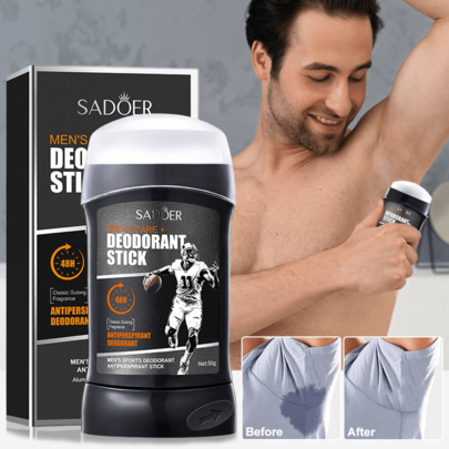 SADOER Men's Deodorant Cream, Anti-Sweat & Odor Control, Cologne Fragrance, Reduces Sweat Secretion, Long-Lasting Freshness, Soothing, 48-Hour Freshness, Non-Greasy & Skin-Friendly