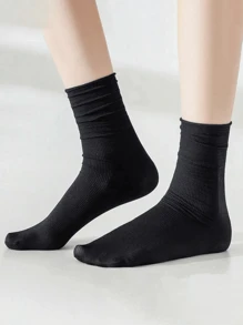 1/10 双纯色图案男女情侣运动袜中筒袜春夏节日礼物（无卡）