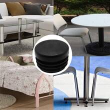 5/8/10个装黑色塑料塞帽，方管家具腿防尘罩，桌椅钢制脚垫保护套 - 黑色 - 查看 7