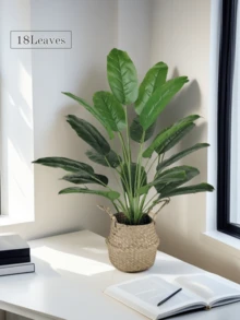 1 pezzo Pianta artificiale di banano tropicale, albero di banano finto. Senza vaso. Adatto per decorazione domestica e da giardino. Molto adatto per celebrazioni di inaugurazione della casa, celebrazioni di festival, sfondi fotografici, decorazioni per feste, Natale, Pasqua, Ringraziamento, San Valentino e altre occasioni festive.