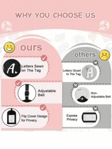 个性化皮革行李牌，可定制A-Z字母，隐私保护套，带名片槽，可爱旅行背包标签，男女通用，适用于宠物包、背包、行李箱、文具包等，旅行必备，适合海滩度假、返校季，是送给家人、朋友和老师的理想礼物，字母印花 - 黑色 - 查看 6