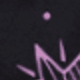 Estrellas y luna moradas