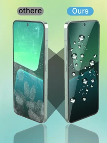 2 片钢化玻璃屏幕保护膜，适用于小米红米手机，防刮，表面光滑，易于安装，隐私保护膜 - 黑色 - 查看 8