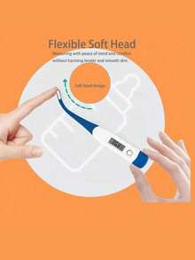 1支成人电子体温计，10秒快速读数，用于检测发烧。多种颜色可选，材质柔软舒适。便携式设计，适合居家或旅行使用。 - 彩色 - 查看 2