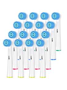 4/8/12/16 件 1 厘米直径替换电动牙刷头，兼容系列/PRO 系列/D 系列电动牙刷 - 彩色 - 查看 9