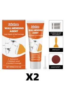 1/2pcs Drywall Patch Repair Kit With Scraper, Wall Spackle Repair Paste, Wall Mending Agent Quick And Easy Solution To Fill The Holes For Home Wall, Plaster Dent Repair And Wood Scratch Repair