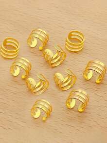 Hộp 20 chiếc vòng khăn trùm đầu, kẹp khăn rỗng, ghim cài khăn trùm đầu, vòng tết tóc, phụ kiện khăn trùm đầu cho trang phục - Nhiều màu - Xem 11