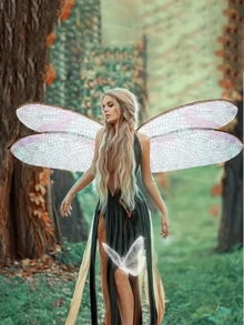 1pc Adult Forest Fairy Dragonfly Costume With Wings, For Festival Party Halloween - Multicolor - View 9