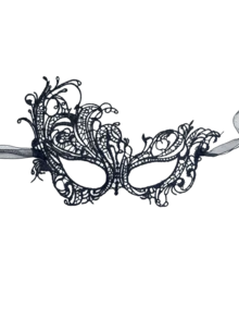 4 件蕾丝面罩，性感黑色蕾丝刺绣眼罩，角色扮演道具面罩，适合万圣节化妆舞会 - 彩色 - 查看 2