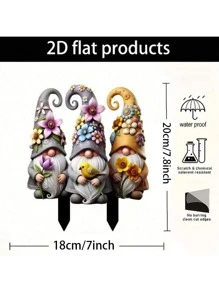 1 件迷人的 2D 亚克力花盆 - 防水、防刮、耐化学腐蚀 - 非常适合室内和室外花园装饰、花盆 | 富有想象力的花园装饰 | 耐用的亚克力 - 淺灰色 - 查看 5