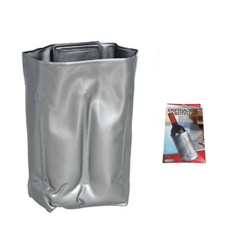 Bimar Enfriador Botella de vino, Funda refrigeradora, Refrigerador cava, 17 x 40 cm, Color Plata, 1 Unidad, Kiglam. Envios 24-48 horas