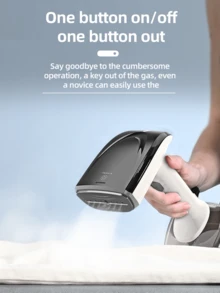 1 件手持式电熨斗，便携式智能服装蒸汽机，紧凑型旅行熨斗，家用挂烫机，迷你蒸汽熨斗，即时加热，智能温控，多档调节，无皱熨烫，适合家庭、旅行、商务旅行，熨烫顺畅，打造精致生活，有白色和黑色可供选择。 - 查看 3