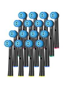 4/8/12/16 件 1 厘米直径替换电动牙刷头，兼容系列/PRO 系列/D 系列电动牙刷 - 彩色 - 查看 8