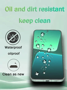 2 片钢化玻璃屏幕保护膜，适用于小米红米手机，防刮，表面光滑，易于安装，隐私保护膜 - 黑色 - 查看 5