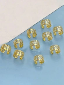 Hộp 20 chiếc vòng khăn trùm đầu, kẹp khăn rỗng, ghim cài khăn trùm đầu, vòng tết tóc, phụ kiện khăn trùm đầu cho trang phục - Nhiều màu - Xem 12