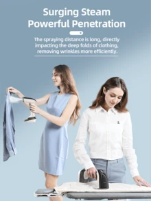 1 件手持式电熨斗，便携式智能服装蒸汽机，紧凑型旅行熨斗，家用挂烫机，迷你蒸汽熨斗，即时加热，智能温控，多档调节，无皱熨烫，适合家庭、旅行、商务旅行，熨烫顺畅，打造精致生活，有白色和黑色可供选择。 - 查看 9