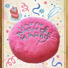 Harry Potter Happy Birthday Cake-Style Pillow - Cute Cartoon Plush Doll, Warm For Cuddling. Made Of Soft Rabbit Fur Fabric, With A Large Capacity. Perfect As A Holiday Gift.
