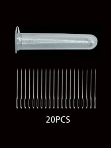 20pcs Pointed Embroidery Needles, 5.1cm Round Head Ribbon Embroidery Needles, Cross Stitch Needles And Hand Sewing Needles