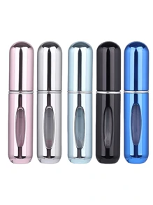 5pcs/4pcs/3pcs/2pcs/1pc Portable Refillable Travel Perfume Bottles, 5ml Travel Size Atomizer Sprayer, Pocket Perfume Containers, Travel Spray Bottles, 5ml Bottom Refill Perfume Decant Vials, Reusable Travel, Pressing Dispenser Sample Bottles, Back To School Essentials, Small Water Bottles For School, Women Decorative Accessories - Multicolor - View 29