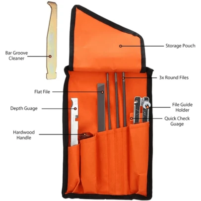 Kit De Lima De Afiação De Serras De Corrente De 10 Peças ,Para Correntes , Contém Guias Arquivos Medidor De Profundidade