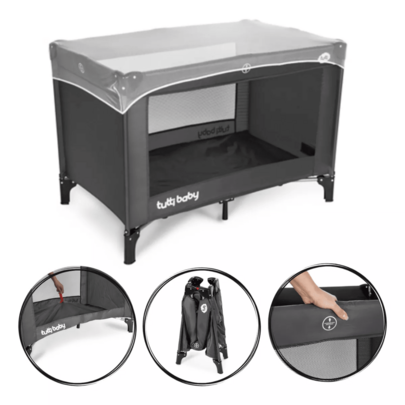 Berço Infantil Portátil Cercadinho Compacto e Dobrável Easy - Tutti Baby