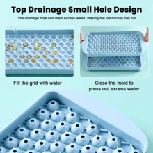1 件冰格制冰机带盖冰格，104 个格子冰格，大号冰格适用于冰箱圈、冰块、鸡尾酒、威士忌、茶、咖啡 - 彩色 - 查看 3