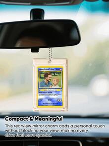 1张定制照片宝可梦卡片，个性化照片卡，宠物卡，定制PVC钱包卡（可添加文字），动漫风格，宠物爱好者礼物，父亲节礼物，生日礼物，送给妈妈的礼物，母亲节礼物，送给她/他的礼物，送给妈妈/爸爸的礼物，圣诞节礼物，家居装饰客厅 - 粉色 - 查看 5