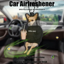 CUTE FUNNY'Gangsta DOG'pattern Design Car Air Fresheners - Hanging Rearview Mirror Scented Tablets, Cool Automotive Decor, Paper-Based Vehicle Air Freshener Combo Set With Assorted Designs, Gift For Friends - Multicolor - View 18