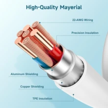 1-3 包 Type-C 转 Type-C 6.6 英尺/200 厘米快速充电数据线，兼容 16/16 Pro/16 Pro Max/16 Plus/15/15 Pro/15 Pro Max/iPad Mini 6/iPad Air 4/iPad Pro，兼容 16、16 Pro Max、15、15 Plus、15 Pro、15 Pro Max，兼容 Redmi，兼容 OnePlus Type C 充电器 - 白色 - 查看 7